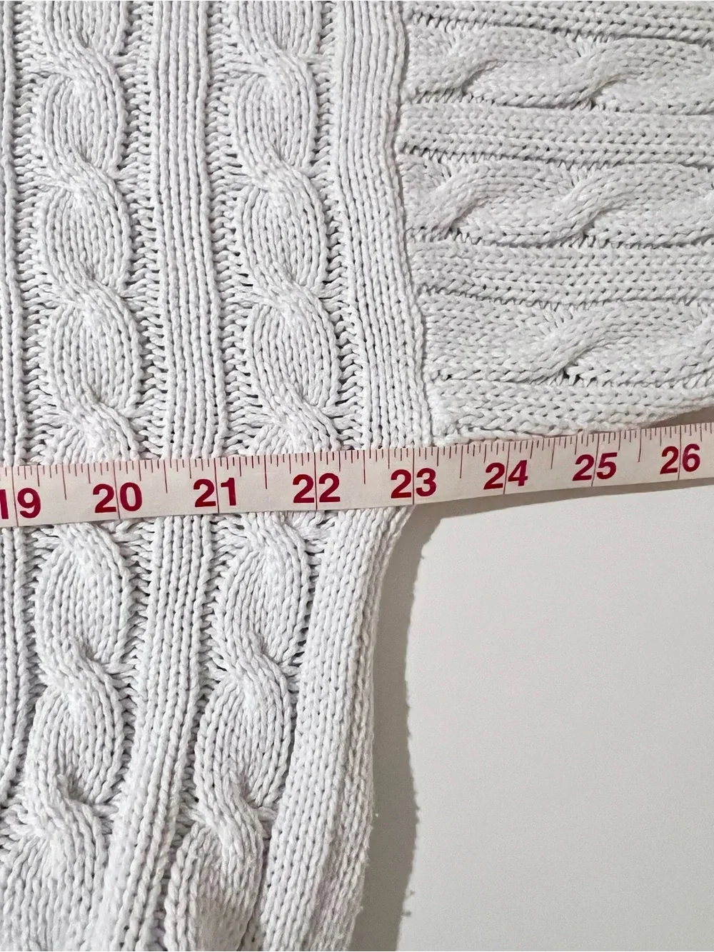 J. Crew Cropped White Cable Knit Crewneck Sweater Ribbed Small